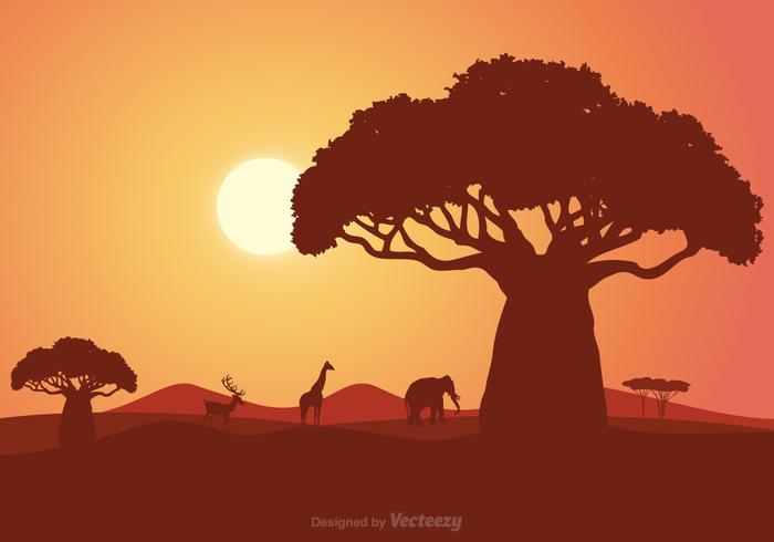 Sudáfrica Vector Paisaje Sudáfrica Vector Paisaje
