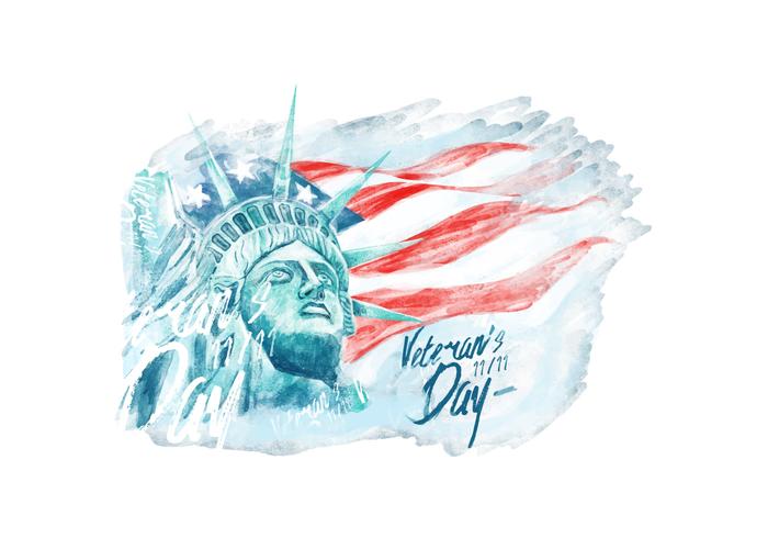 Veteran's Day Watercolor Vector Veteran's Day Watercolor Vector