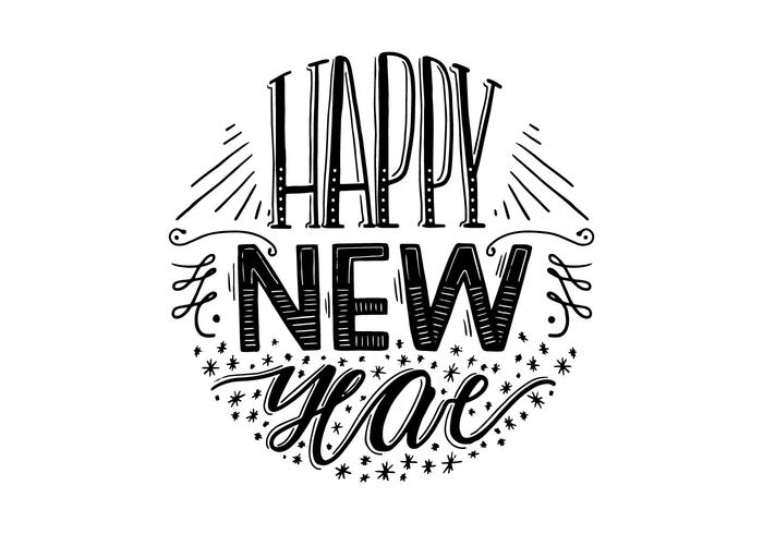 Happy New Year Lettering Happy New Year Lettering