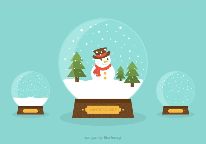 Snow Globes Vector Illustration Snow Globes Vector Illustration