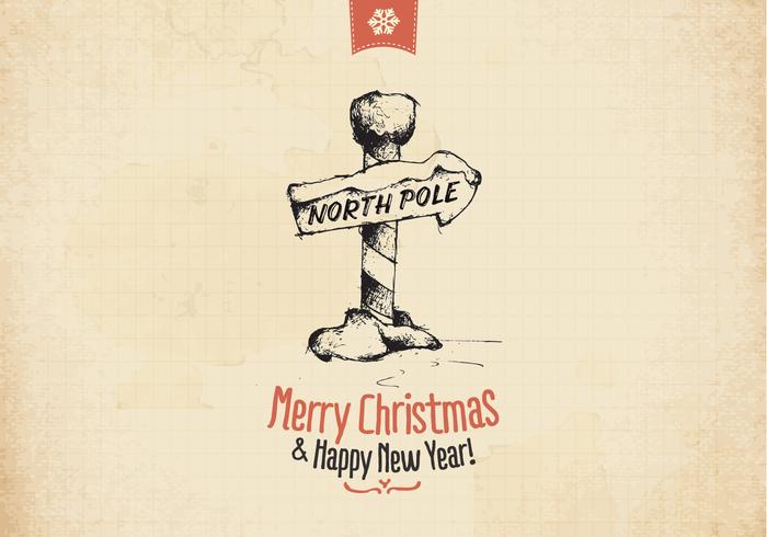 Vintage North Pole Vector Vintage North Pole Vector