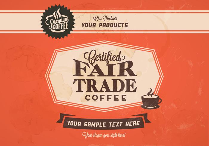 Fair Trade Coffee Classic Vector Fair Trade Coffee Classic Vector