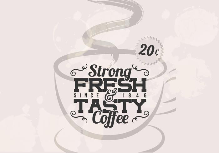 Strong Coffee Vintage Vector Strong Coffee Vintage Vector