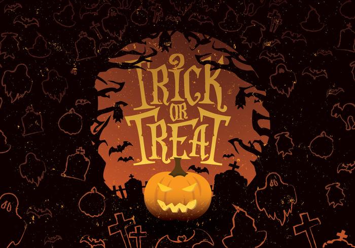 Trick or Treat Spooky Vector Trick or Treat Spooky Vector