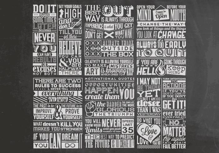 Chalkboard Inspirational Quotes Vector Chalkboard Inspirational Quotes Vector