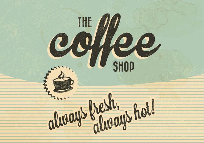 The Coffee Shop Retro Vector The Coffee Shop Retro Vector