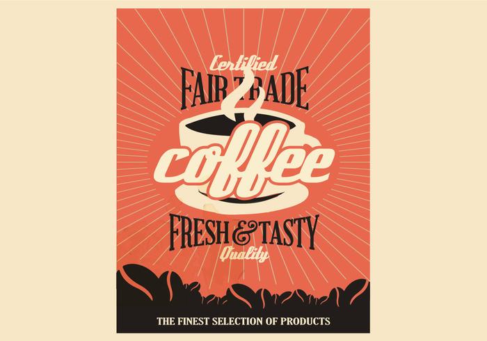 Fair Trade Coffee Vintage Poster Fair Trade Coffee Vintage Poster