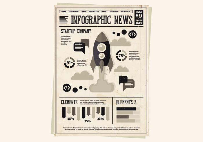 Newspaper Rocket Vector Newspaper Rocket Vector
