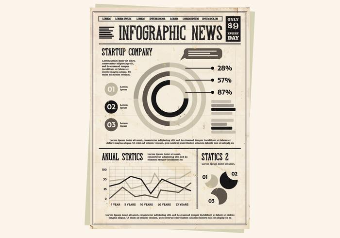 Newspaper Startup Infographic Vector Newspaper Startup Infographic Vector