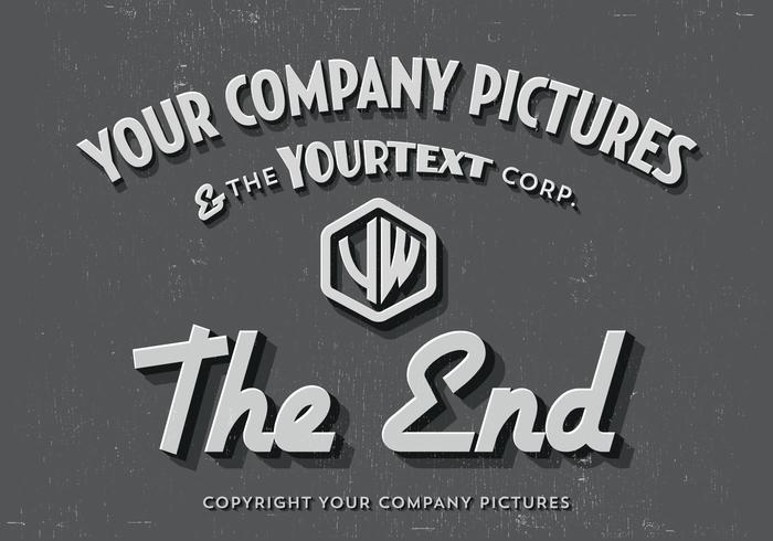 The End Title Card Vector The End Title Card Vector