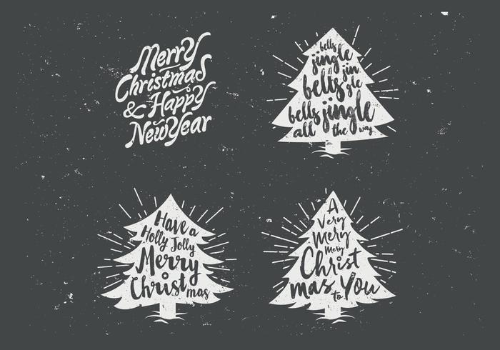 Chalkboard Christmas Tree Collection Vector Chalkboard Christmas Tree Collection Vector