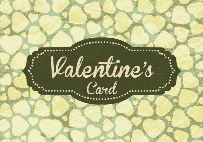 Green Valentine's Card Vector Green Valentine's Card Vector