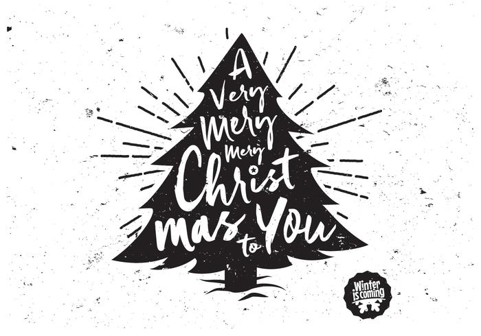 A Very Merry Christmas Tree Vector A Very Merry Christmas Tree Vector