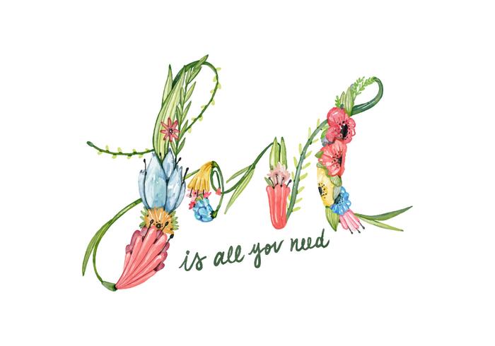 Love Flowers Vector Love Flowers Vector