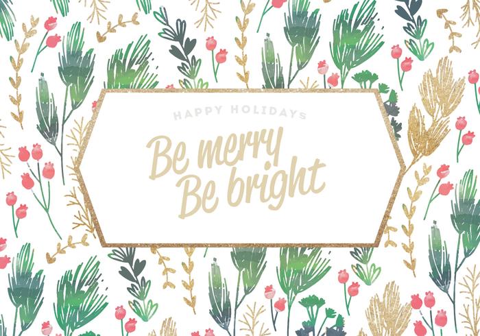 Gold Glitter Holiday Card Vector Gold Glitter Holiday Card Vector
