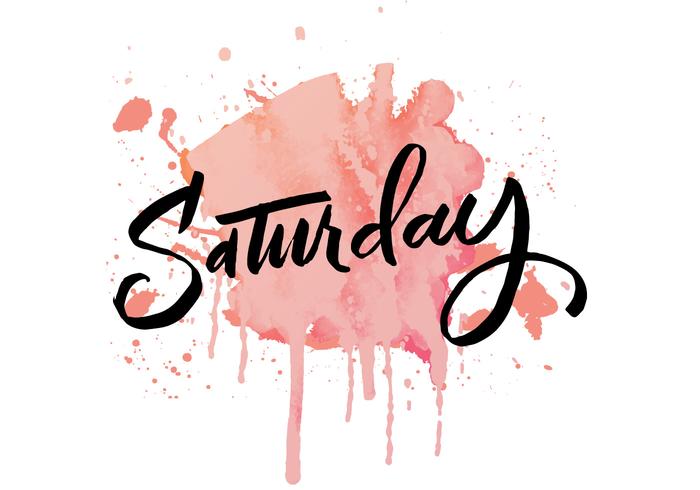 Saturday Watercolor Lettering Saturday Watercolor Lettering