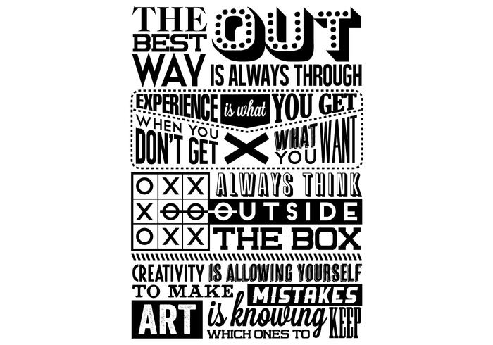 Black and White Motivational Vector Black and White Motivational Vector