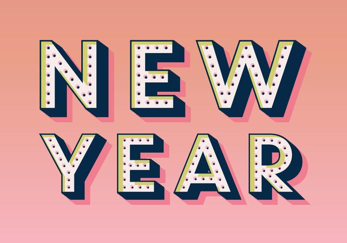 Marquee-Style New Year Vector Marquee-Style New Year Vector