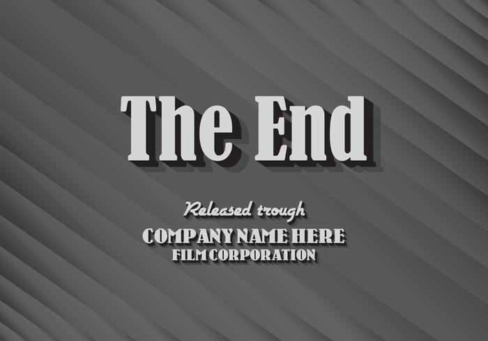 Textured The End Title Card Vector Textured The End Title Card Vector