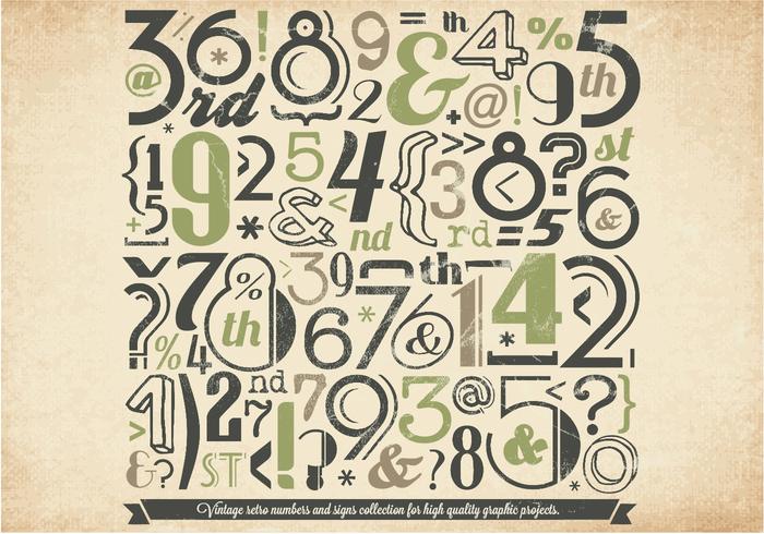 Green Numbers Collection Vector Green Numbers Collection Vector