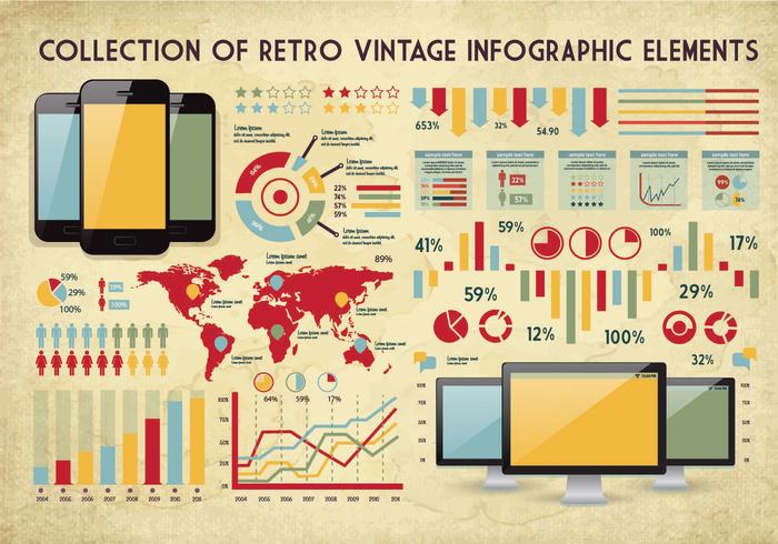 Infographic Vintage Collection Vector Infographic Vintage Collection Vector