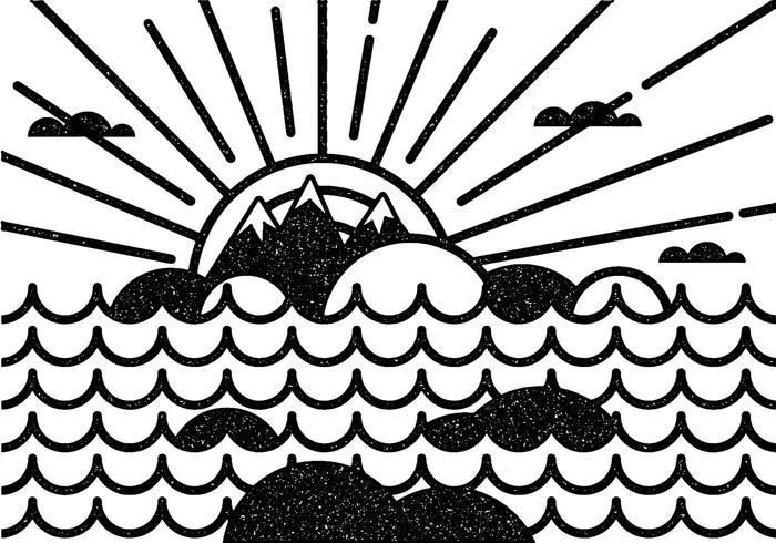 Minimal Seascape Vector Minimal Seascape Vector