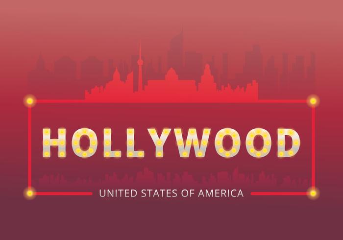 Hollywood Lights Sign Template and Landmark Hollywood Lights Sign Template and Landmark