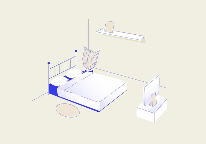 Bedroom Vector Illustration Bedroom Vector Illustration