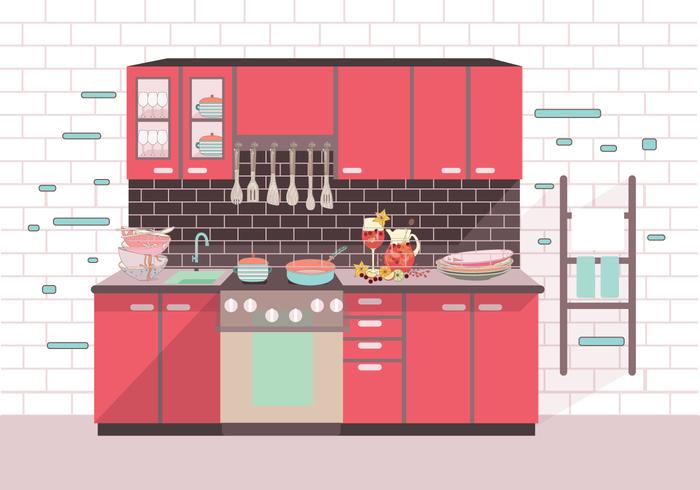 Modern Kitchen Cocina Vector Modern Kitchen Cocina Vector