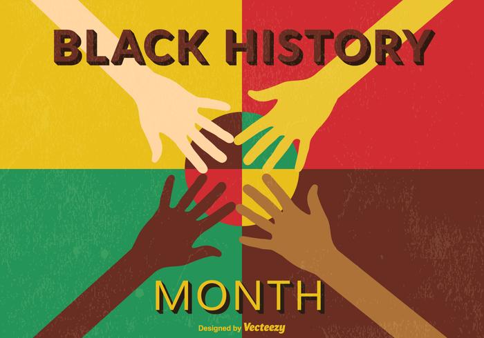 Retro Black Month History Vector Poster Retro Black Month History Vector Poster