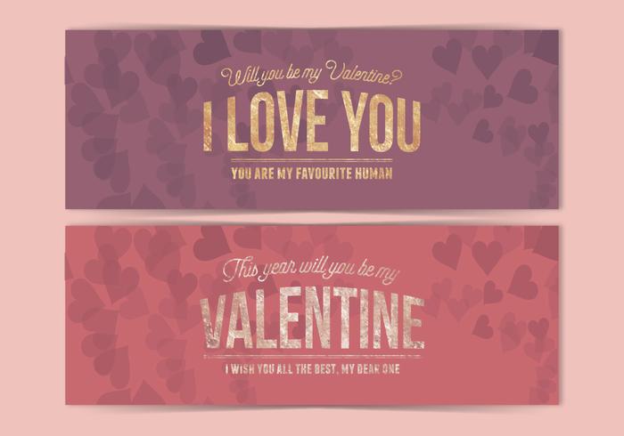 Vector Valentine's Day Banner Vector Valentine's Day Banner