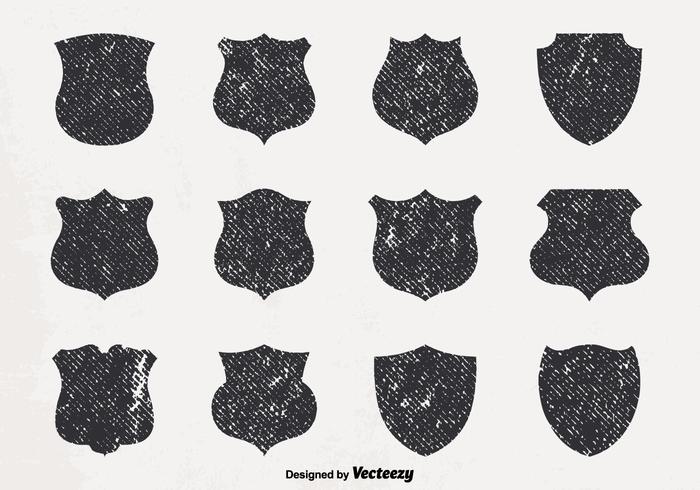Vector Grunge Shields Vector Grunge Shields