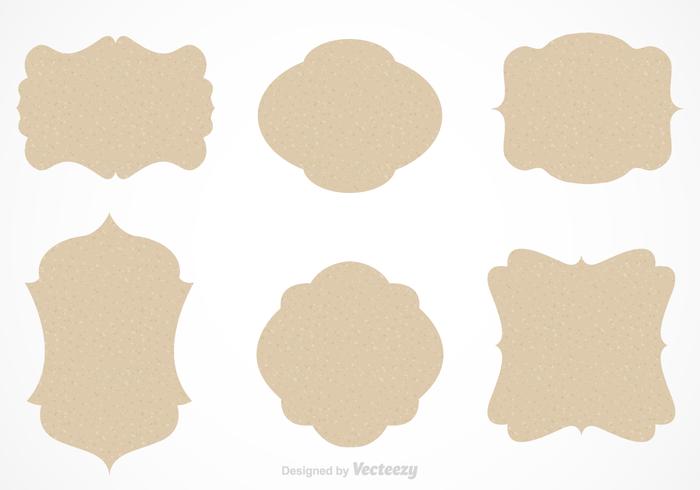 Paper Silhouette Cartouche Vector Set Paper Silhouette Cartouche Vector Set
