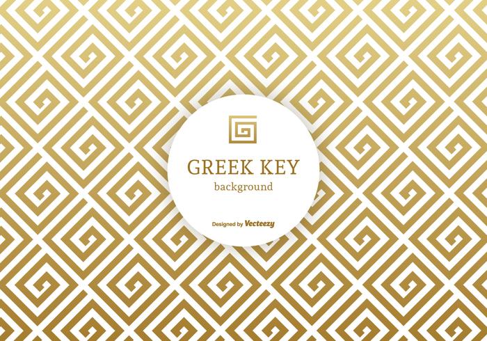 Golden Greek Key Vector Background Golden Greek Key Vector Background