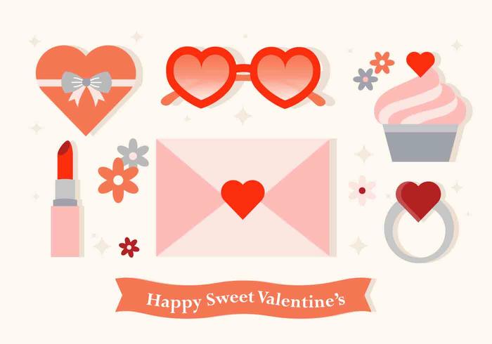 Fun Vector Valentine's Day Elements Fun Vector Valentine's Day Elements