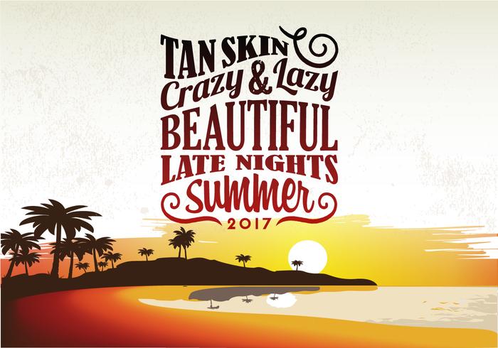 Beachy Sunset Vector Beachy Sunset Vector