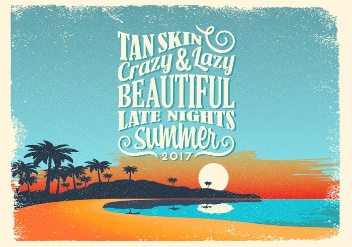 Beach Night Vector Beach Night Vector
