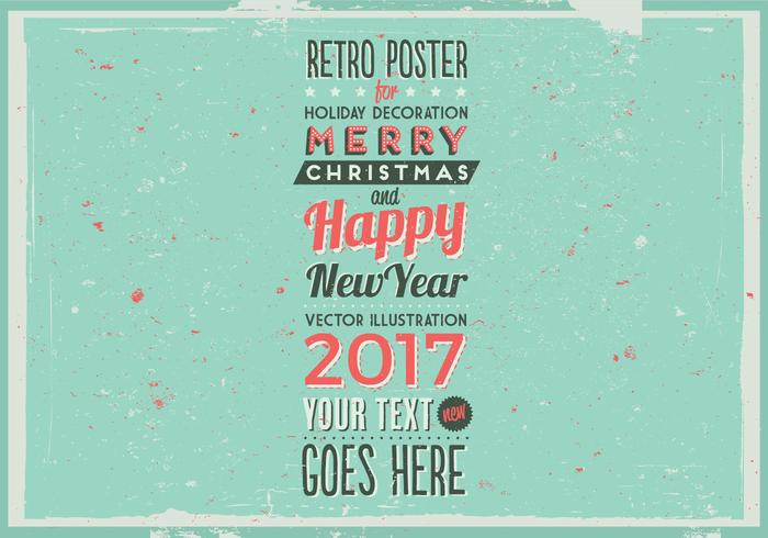 Aged Holiday Marquee Poster Vector Aged Holiday Marquee Poster Vector