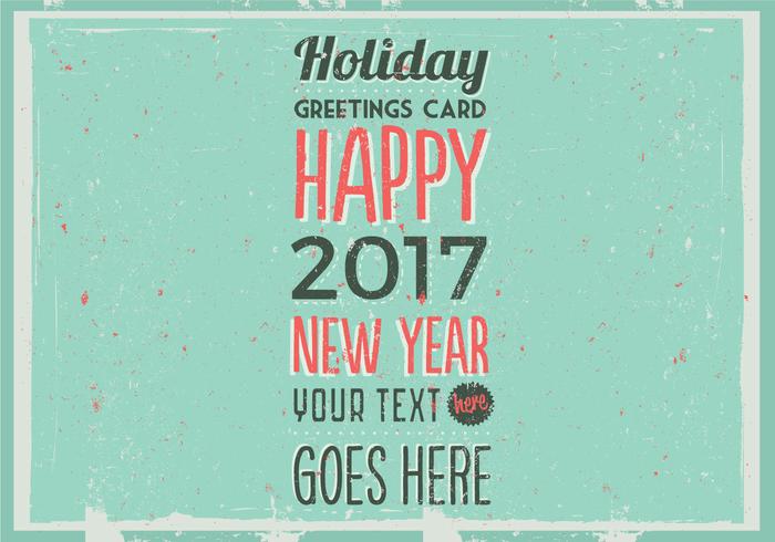 Retro Holiday Card Vector Retro Holiday Card Vector