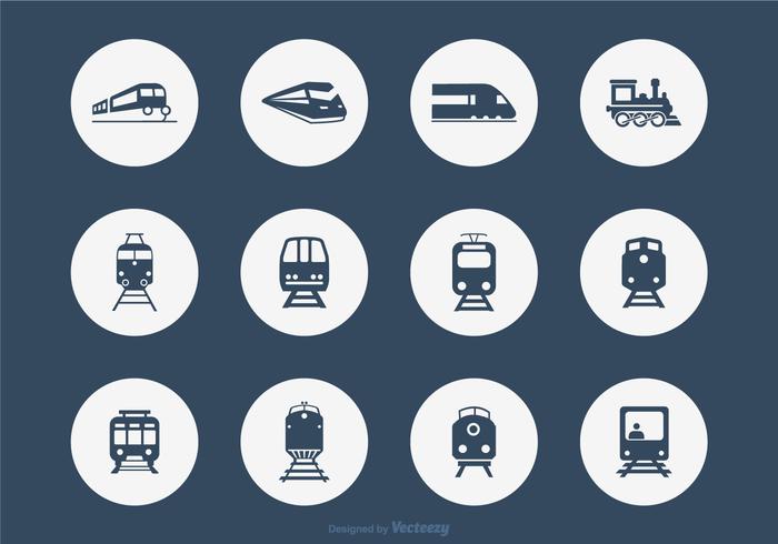 Twelve Railroad Vector Icons Twelve Railroad Vector Icons