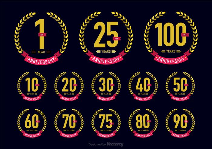 Anniversary Vector Emblems Anniversary Vector Emblems
