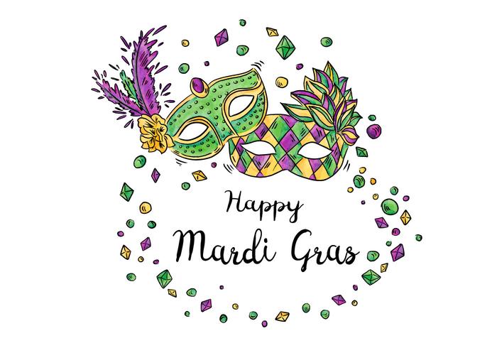 Happy Mardi Gras Festival Design Vector Happy Mardi Gras Festival Design Vector