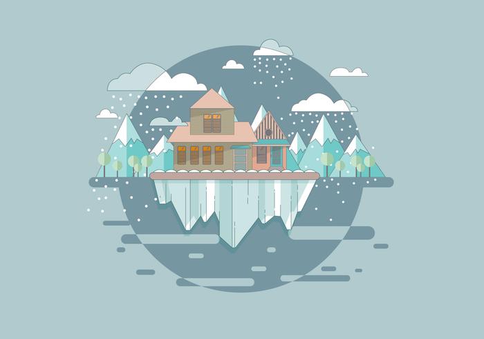 Snowstorm Mountain Vector Snowstorm Mountain Vector