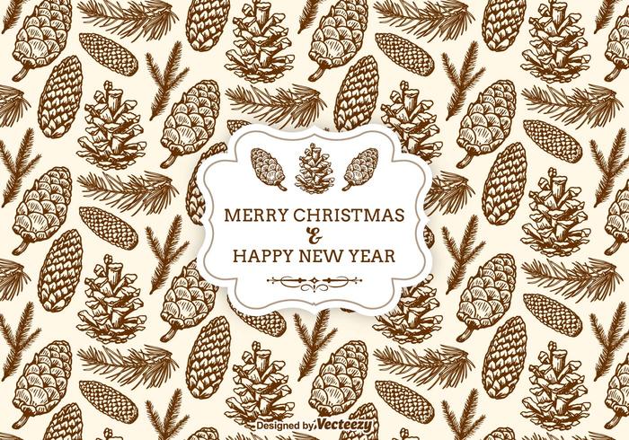 Hand Drawn Christmas Pine Cones Seamless Pattern Hand Drawn Christmas Pine Cones Seamless Pattern