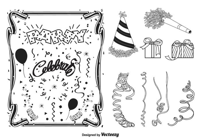 Black Party And Celebration Vector Silhouette Collection Black Party And Celebration Vector Silhouette Collection