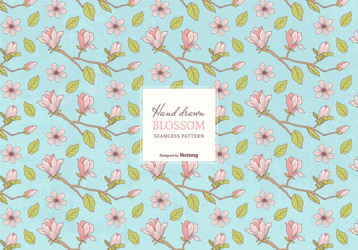 Colored Hand Drawn Blossom Branches Seamless Pattern Colored Hand Drawn Blossom Branches Seamless Pattern