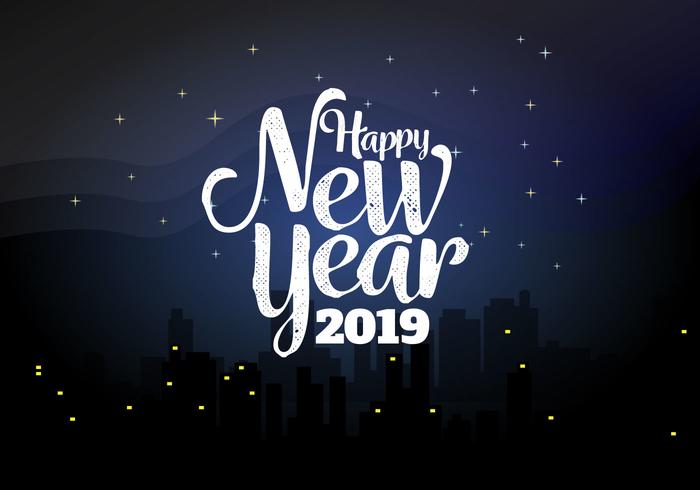 Happy New Year 2019 Background Vector Illustration 