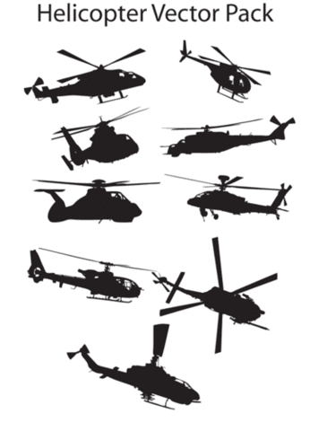 Vector Helicopter Silhouettes Pack Vector Helicopter Silhouettes Pack