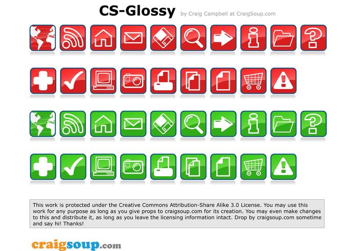 Glossy Vector Icons Glossy Vector Icons