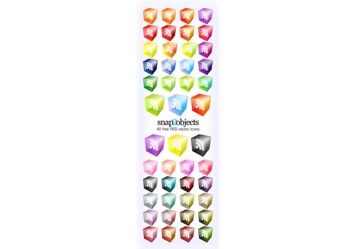 40 Vector Translucent 3D Look RSS Icons 40 Vector Translucent 3D Look RSS Icons